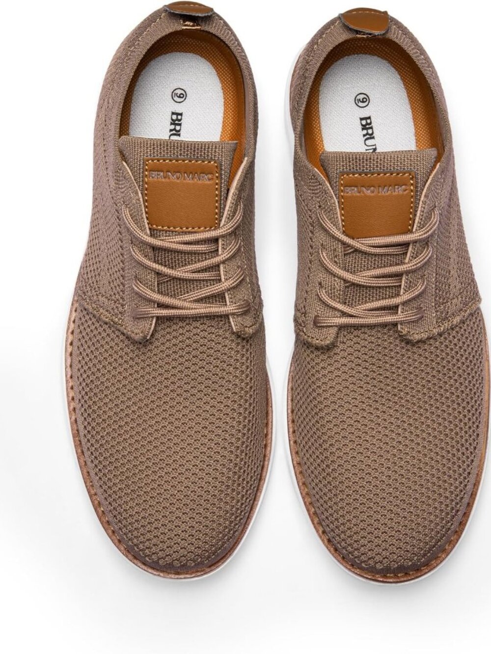 Men's KnitFlex Mesh Sneakers Lace-Up Lightweight Casual Walking Oxfords Shoes - Picture 6 of 6